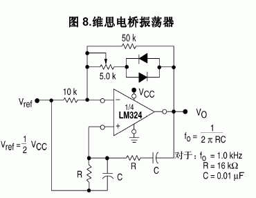 LM324維思電橋振蕩器電路圖