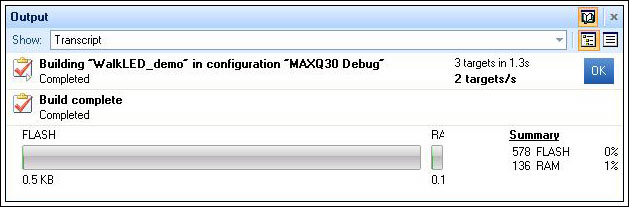 Figure 5. Output after project build.