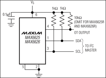 MAX6625,MAX6626:典型工作電路