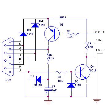 三極管代替MAX232電路