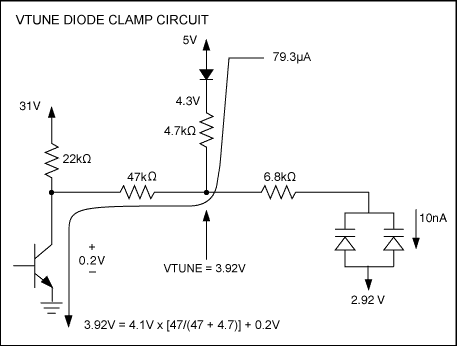 圖1. 典型的二極管箝制電路