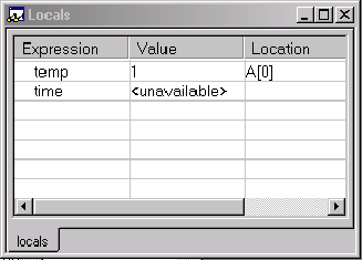 圖10. IAR Embedded Workbench的局部變量窗口