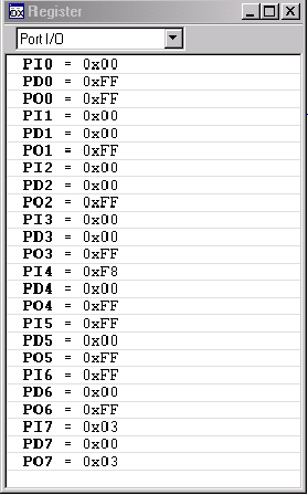 圖14.  IAR Embedded Workbench顯示的Register內容