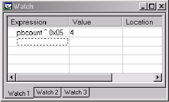 圖11. IAR Embedded Workbench中表達式的Watch窗口