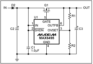 圖1. 過壓保護(hù)的基本電路