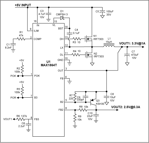 Figure 1. Two output with POR function.