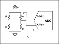 Figure 7. Wheatstone bridge application.