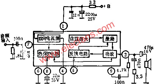 D2611內(nèi)部方框圖和外圍電路圖  m.xsypw.cn