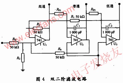 雙二階環濾波電路 m.xsypw.cn