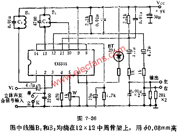 D3301調頻立體聲解碼電路的應用  m.xsypw.cn