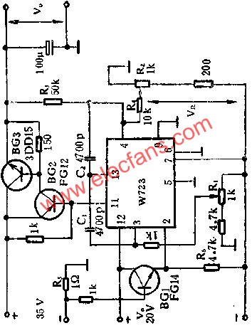 可調電壓,電流應用線路圖  m.xsypw.cn