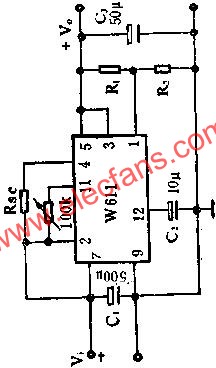 W611正電壓輸出應用線路圖  m.xsypw.cn