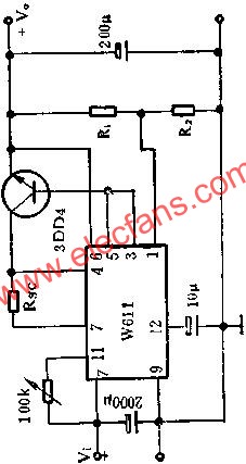 W611擴(kuò)大電流的應(yīng)用線路圖  m.xsypw.cn