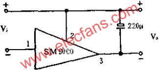 SM9000系列集成穩(wěn)壓模塊的典型應(yīng)該線路圖  m.xsypw.cn