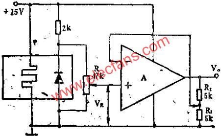 SW399和運算放大器組成的輸出可變的基準源電路圖  m.xsypw.cn