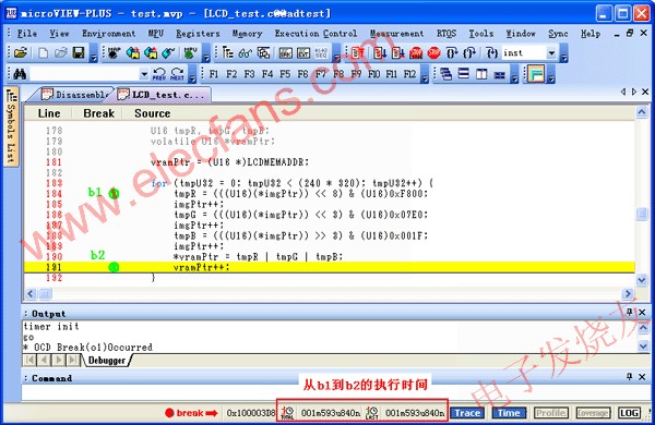 設置斷點，以進行兩條語句間的運行時間的測量 m.xsypw.cn