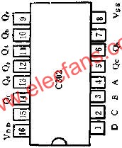 C302八段字形譯碼器的外引線和功用線路圖  m.xsypw.cn