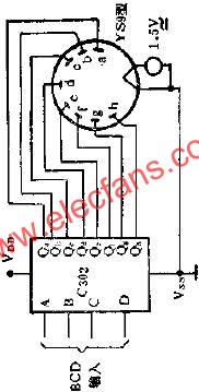 C302八段字形譯碼器驅動10V熒光數碼管線路圖  m.xsypw.cn