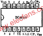 ZC40110管腳外引線排列和功用線路圖  m.xsypw.cn