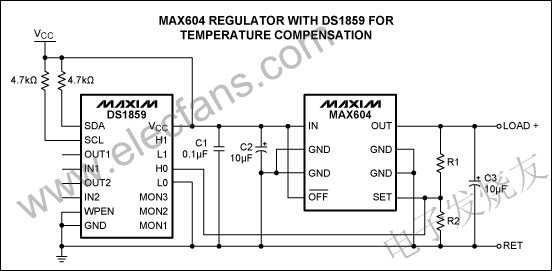 MAX604溫度補償電路 m.xsypw.cn