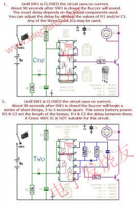 小型獨立報警電路的CMOS m.xsypw.cn