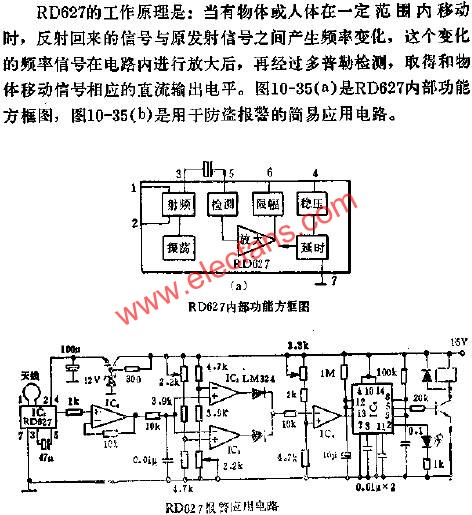 RD627多普勒傳感器集成電路的應用  m.xsypw.cn