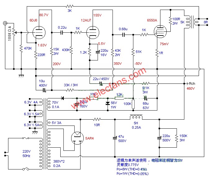 6550膽機電路圖(二) m.xsypw.cn