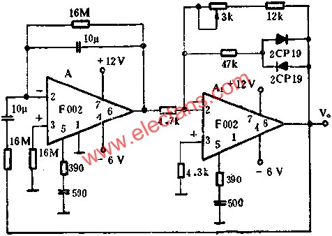 1HZ以下的正弦波振蕩器電路圖  m.xsypw.cn