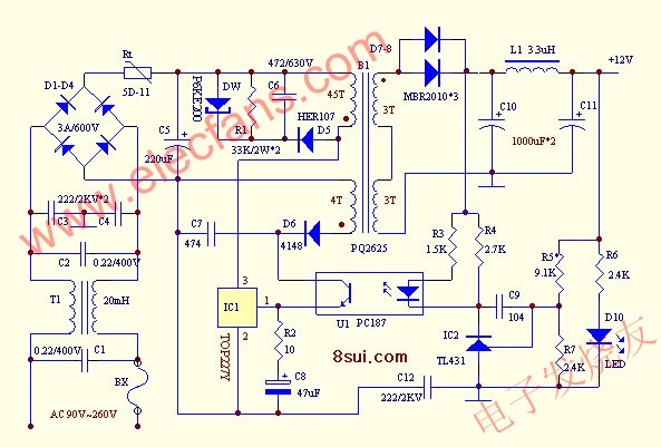 TOP系列電源制作原理圖 m.xsypw.cn