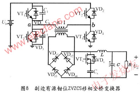 副邊有源鉗位實現滯后臂ZCS的拓撲 m.xsypw.cn