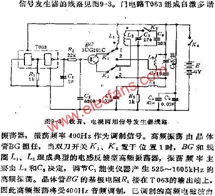 收音、電視兩用信號發(fā)生器電路  m.xsypw.cn