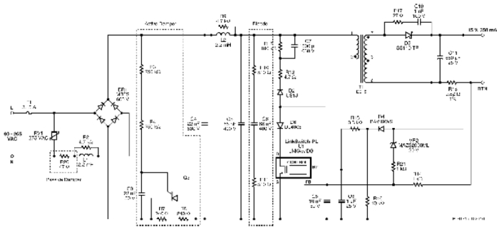 圖11:電路圖–去除突出顯示的結構框即可用于非調光應用。（電子系統設計）