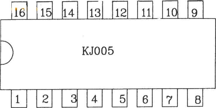 KJ005采用雙列直插l6腳封裝