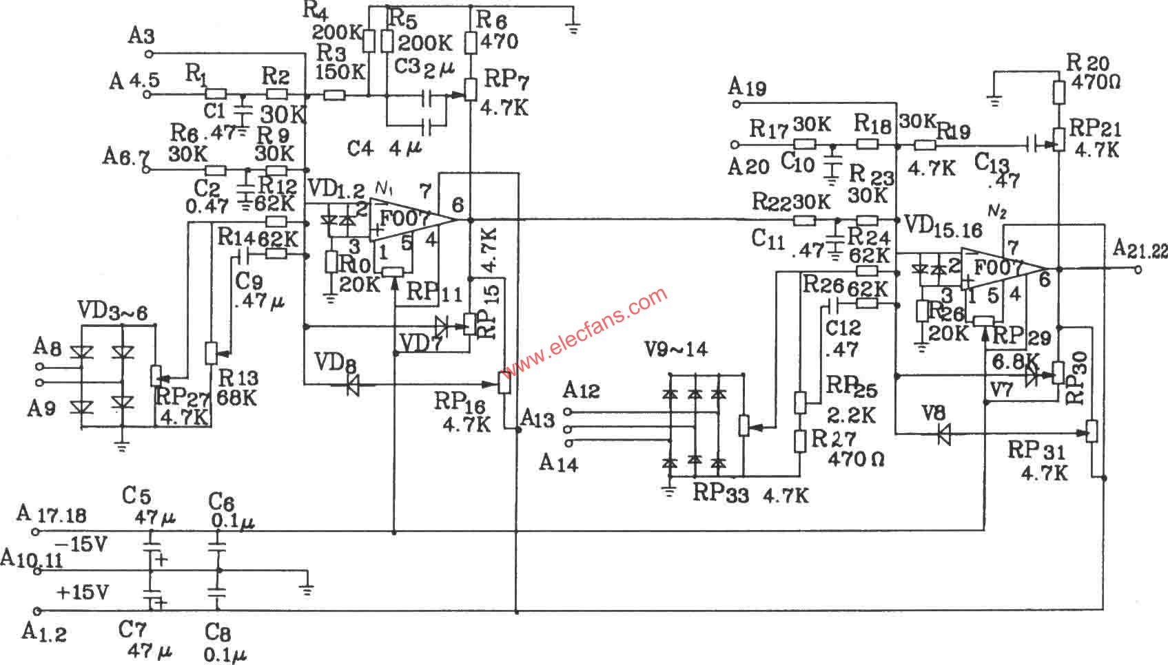 KJT1調節控制板電原理圖  m.xsypw.cn