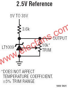 LT1009典型應用電路圖  m.xsypw.cn