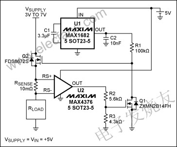 電路的電流限制RLOAD決定主要是由R1值 m.xsypw.cn