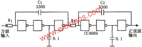 CC4069構成的低成本積分器  m.xsypw.cn