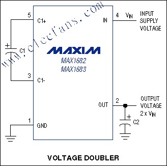 MAX1682, MAX1683 單片電壓倍增器 m.xsypw.cn