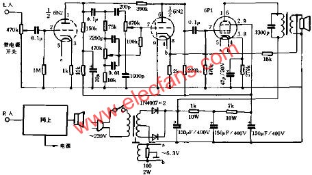 利用電子管收音機改制小功率膽機 m.xsypw.cn