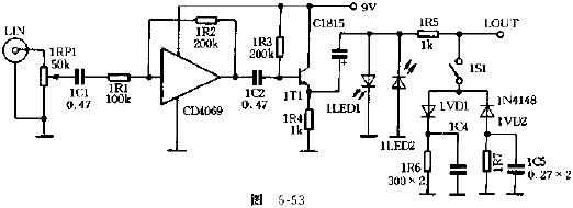 低成本集成電路功率放大器電路原理圖