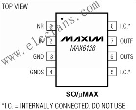 MAX6126 超低噪聲、高精度、低壓差電壓基準 m.xsypw.cn
