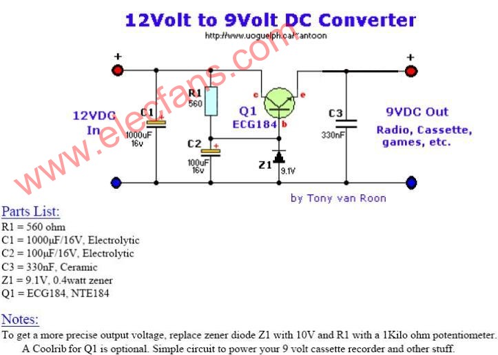 12V轉9V電路圖 m.xsypw.cn