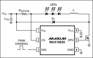 Figure 1. Standard driver circuit for HB LEDs.