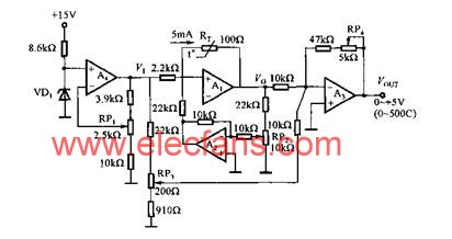 傳感器采用鉑電阻的溫度測(cè)量電路 http://m.xsypw.cn