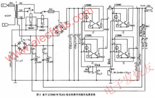  基于LT3080和TL431組合的教學用穩壓電源系統 m.xsypw.cn