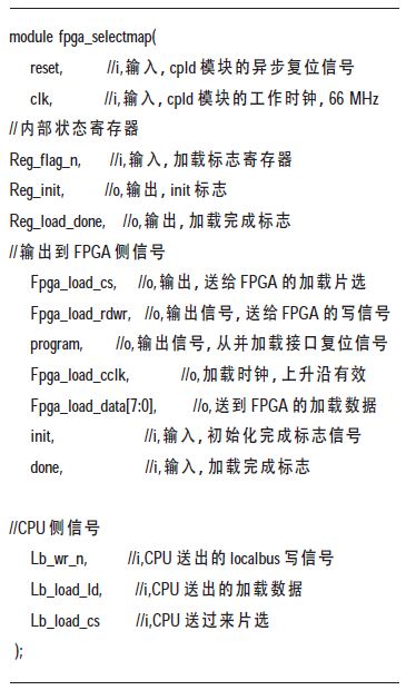 CPLD 從并程序采用verilog 語言實現