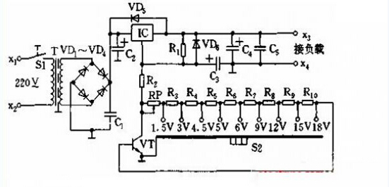 九檔可調(diào)直流電源電路參考設計