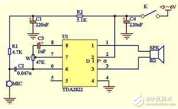 簡易音頻放大器電路圖大全（八款簡易音頻放大器電路設計原理圖詳解）