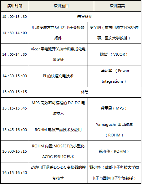 2017成都電源集成技術和高功率密度設計研討會