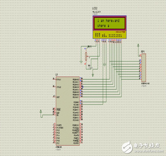 單片機(jī)控制液晶顯示字符的Protues仿真(圖文)